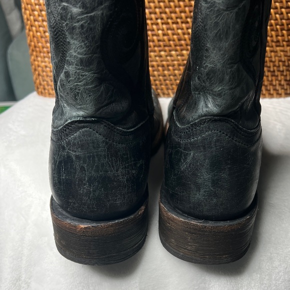 Corral Black Leather CowboyBoots
